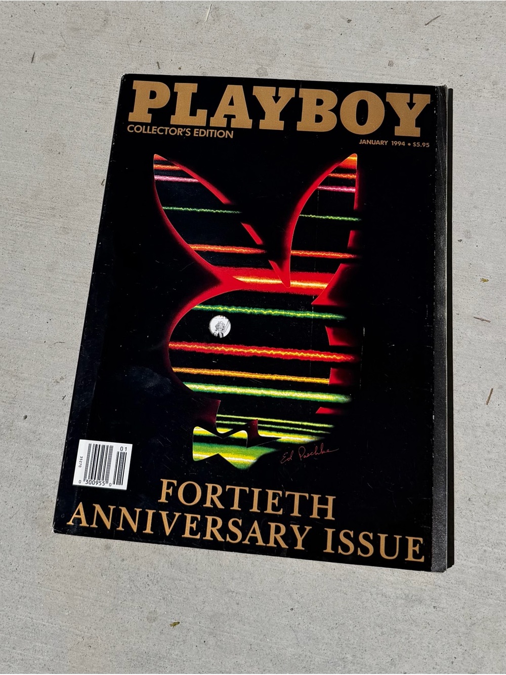 PLAYBOY Black and Red Cover with Gold Text